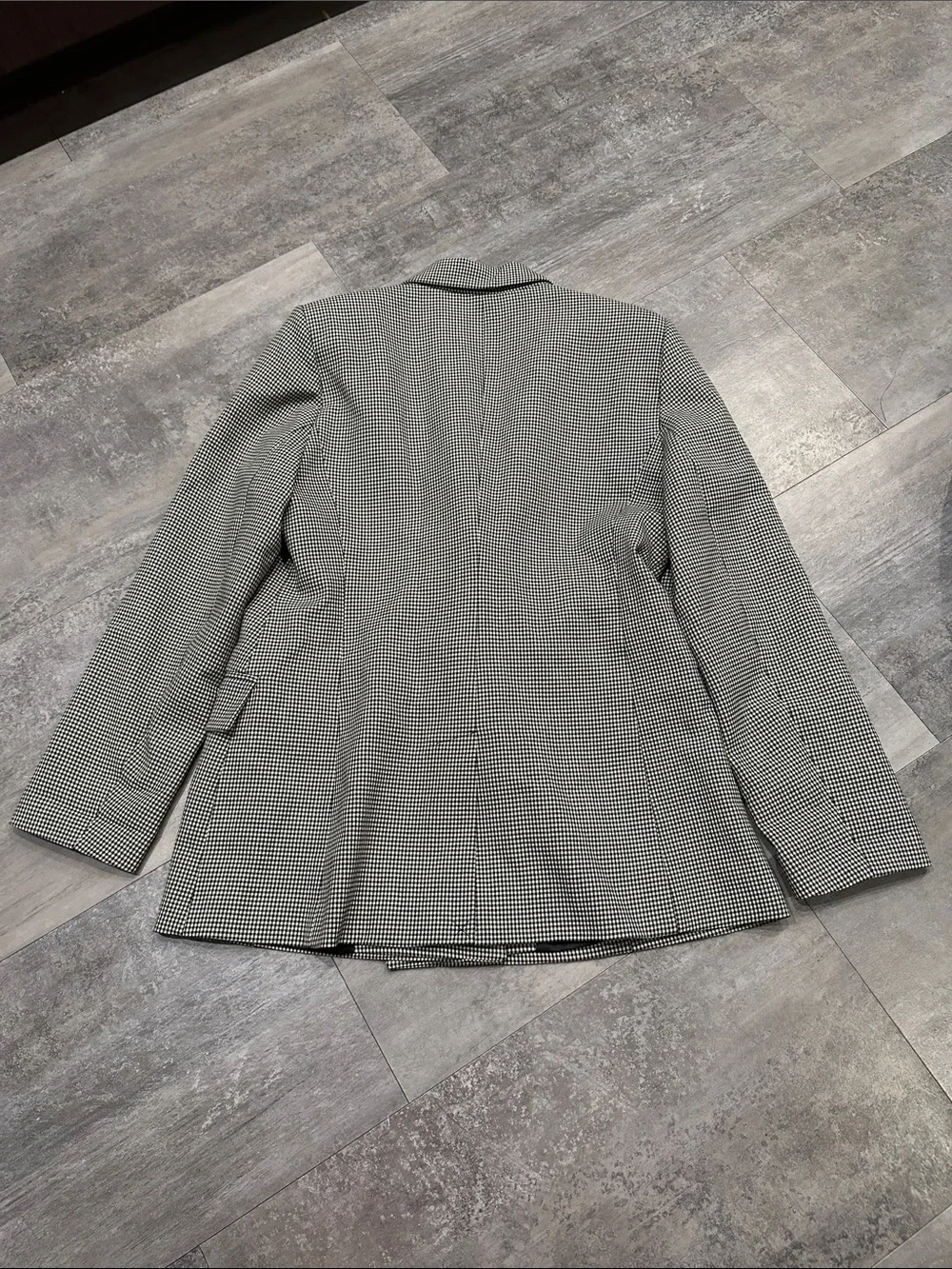 Zara Gingham Double Breasted Blazer
